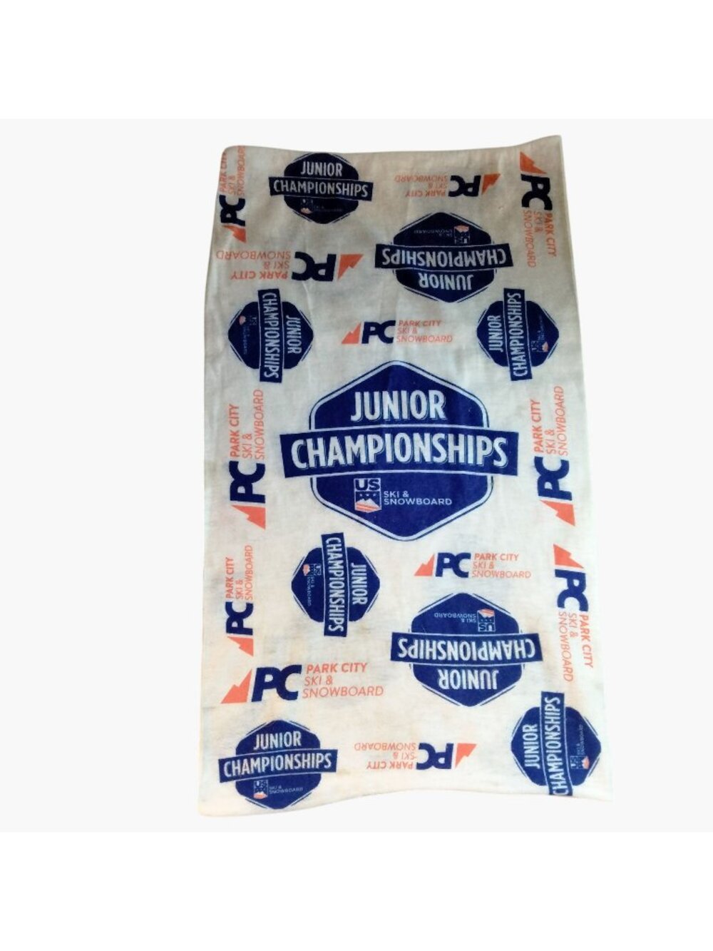 Neck Gaiter Junior Championships Park City Ski Snowboard White Blue Utah Sports